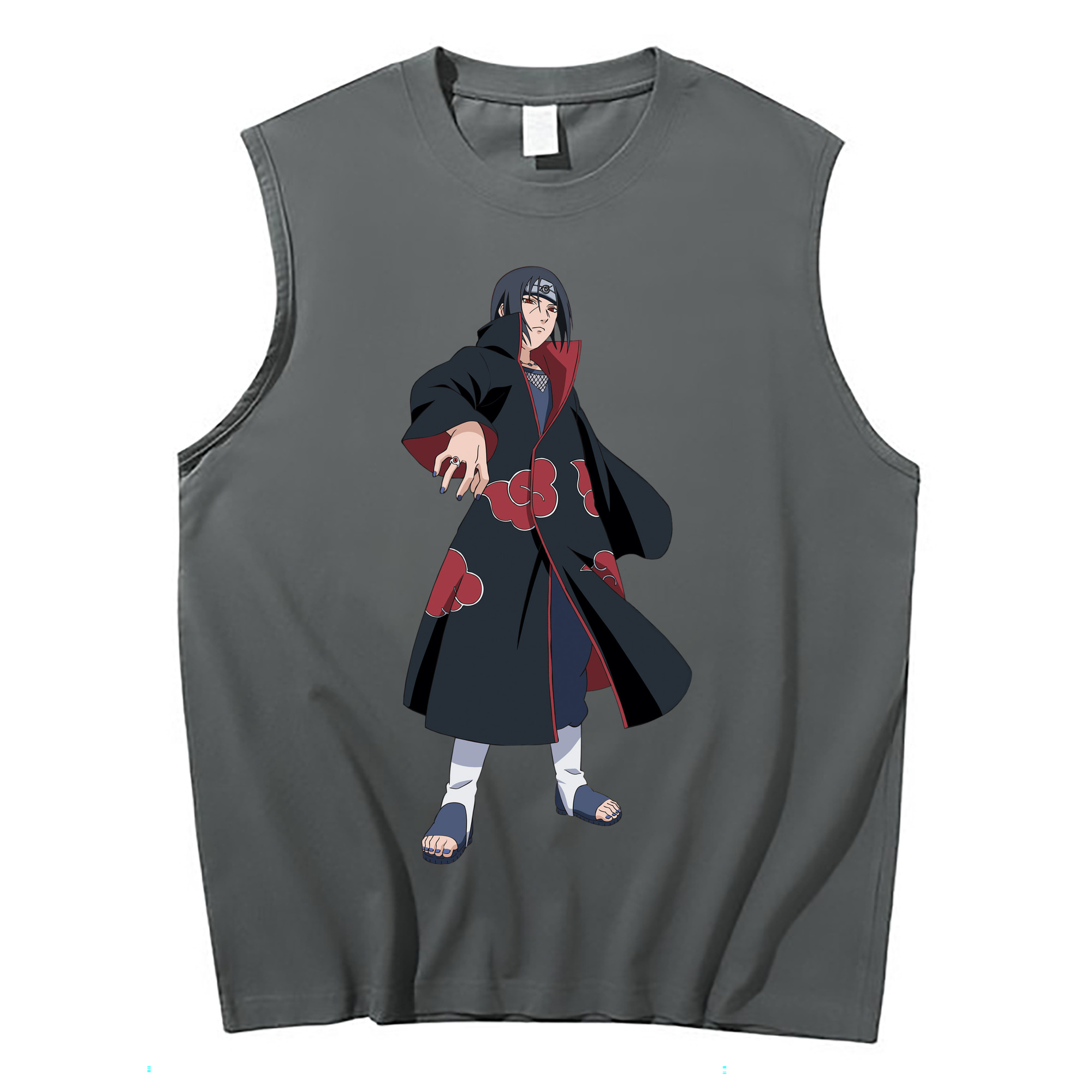 （画像用） NARUTO -ナルト- うちは イタチ Uchiha Itachi コットン100％タンクトップ（フロントプリント）